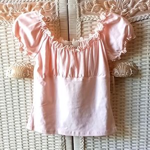 Pastel pink summer stretchy top